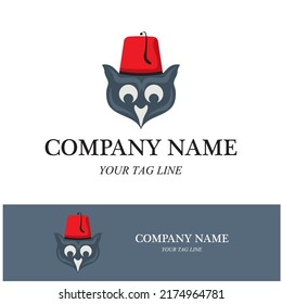 owl logo and symbol vector icon image