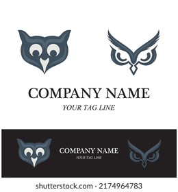 owl logo and symbol vector icon image