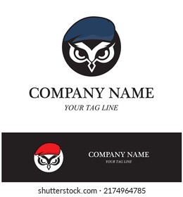 owl logo and symbol vector icon image