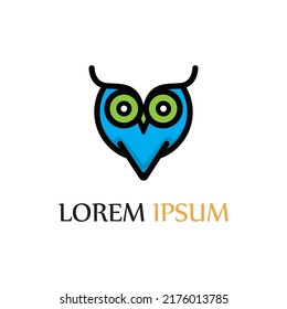 owl logo and symbol vector icon image