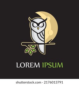 owl logo and symbol vector icon image
