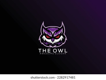 the owl logo team esport design mascot