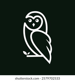 owl logo template, owl character design vector illustration