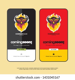 Owl Logo Template  Colorful.  EPS 10