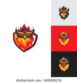 Owl Logo Template  Colorful.  EPS 10