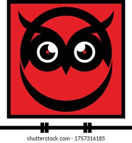 Owl logo template design
