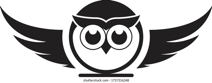 Owl logo template design

