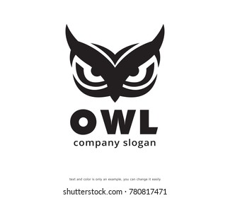 Owl Logo Template Design Vector, Emblem, Design Concept, Creative Symbol, Icon