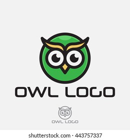 Owl logo template. Owl icon. Owl vector illustration