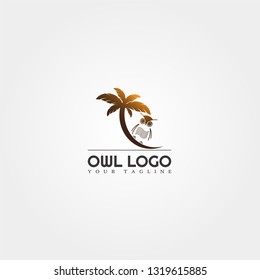 Owl logo template, vector logo for business corporate, creative symbol design, element, illustration.