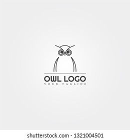 Owl logo template, vector logo for business corporate, creative symbol design, element, illustration.