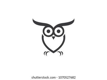 Owl logo template vector icon