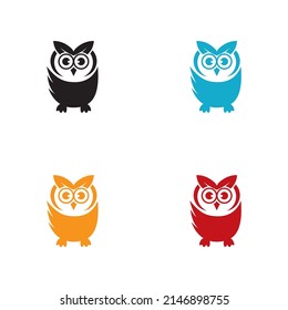 Owl logo template vector icon design