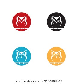 Owl logo template vector icon design