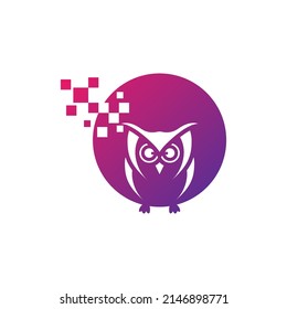 Owl logo template vector icon design