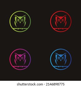 Owl logo template vector icon design