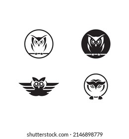 Owl logo template vector icon design