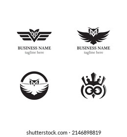 Owl logo template vector icon design