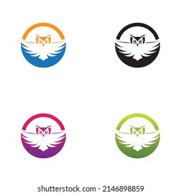 Owl logo template vector icon design