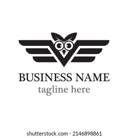 Owl logo template vector icon design