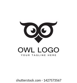 Owl logo template vector illustration