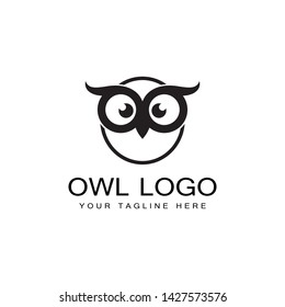 Owl logo template vector illustration