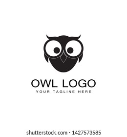 Owl logo template vector illustration