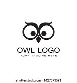 Owl logo template vector illustration