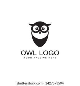 Owl logo template vector illustration