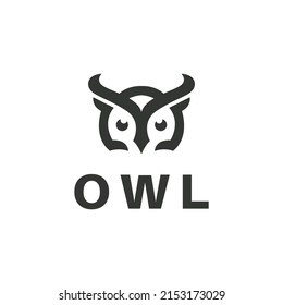 Owl logo template  Vector illustration