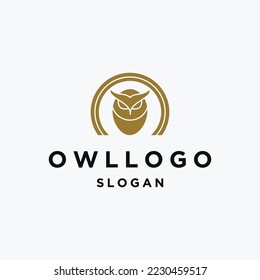 Owl logo template vector illustration design