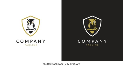 Ilustración vectorial de Plantilla con logotipo de búho