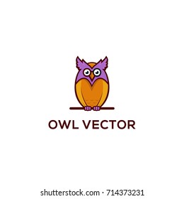 owl logo template vector illustration