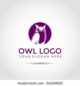 Owl Logo Template. Vector Illustrator Eps.10