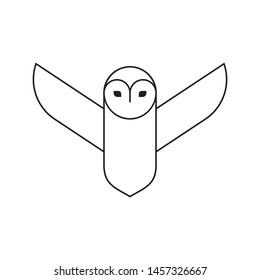 Owl logo template vector wise bird icon design