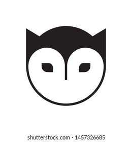 Owl logo template vector wise bird icon design