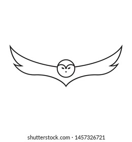 Owl logo template vector wise bird icon design