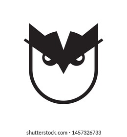Owl logo template vector wise bird icon design