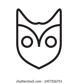Owl logo template vector wise bird icon design