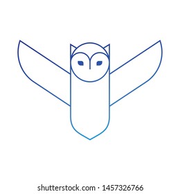 Owl logo template vector wise bird icon design