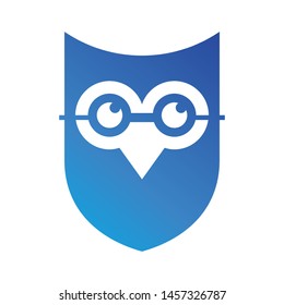 Owl logo template vector wise bird icon design