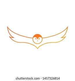 Owl logo template vector wise bird icon design