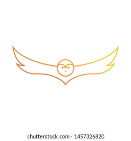 Owl logo template vector wise bird icon design