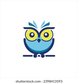 owl logo with a unique and modern technological feel