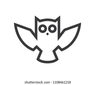 owl logo vector