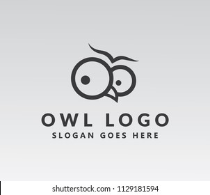 owl logo vector