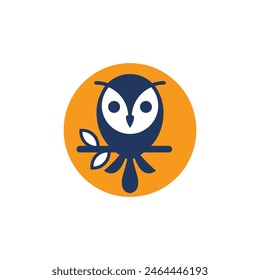 owl logo vector abstract symbol