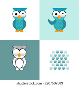 Owl Logo Vector, Animal Mockup Logo Concept