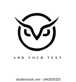 Owl Logo Vector Art Illustration Stock Vector (Royalty Free) 1442035325 ...