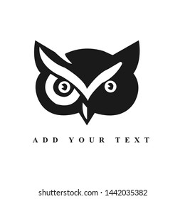 owl logo vector art illustration